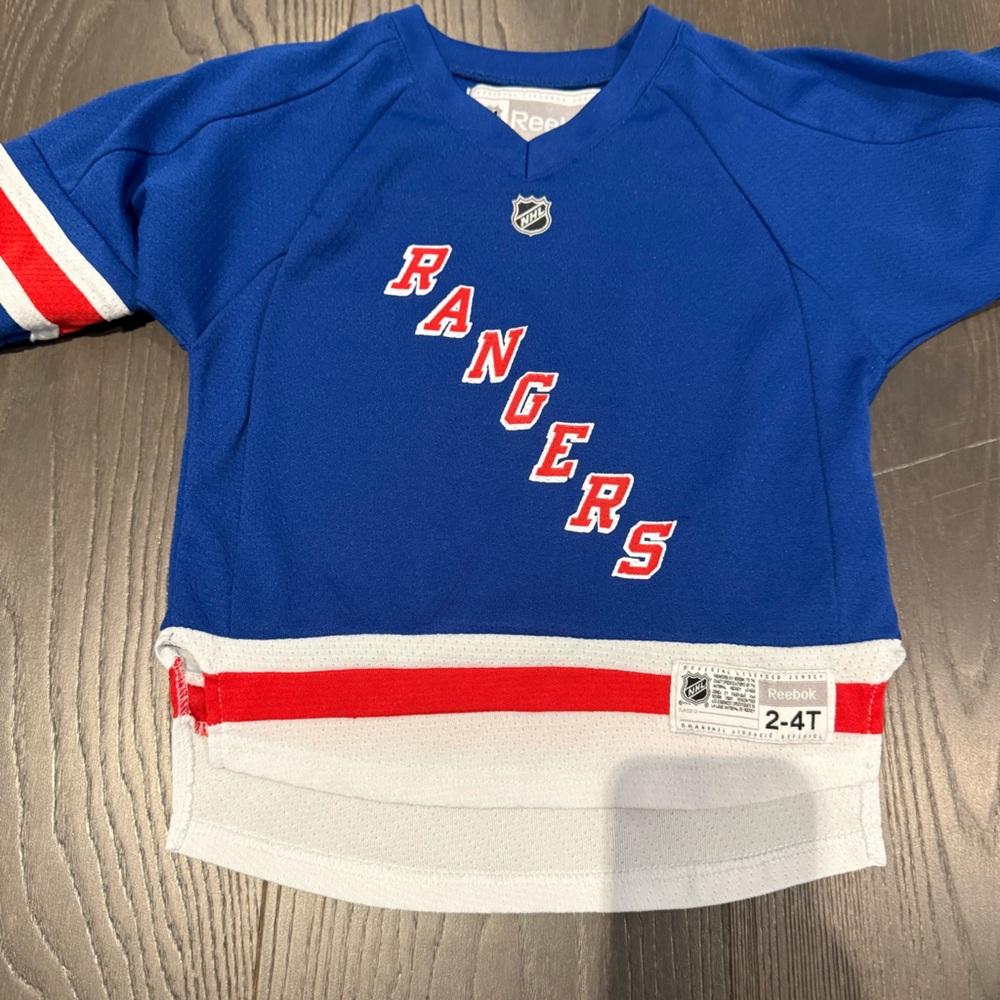 Reebok Blue and White NY Rangers Kids Jersey 2-4T